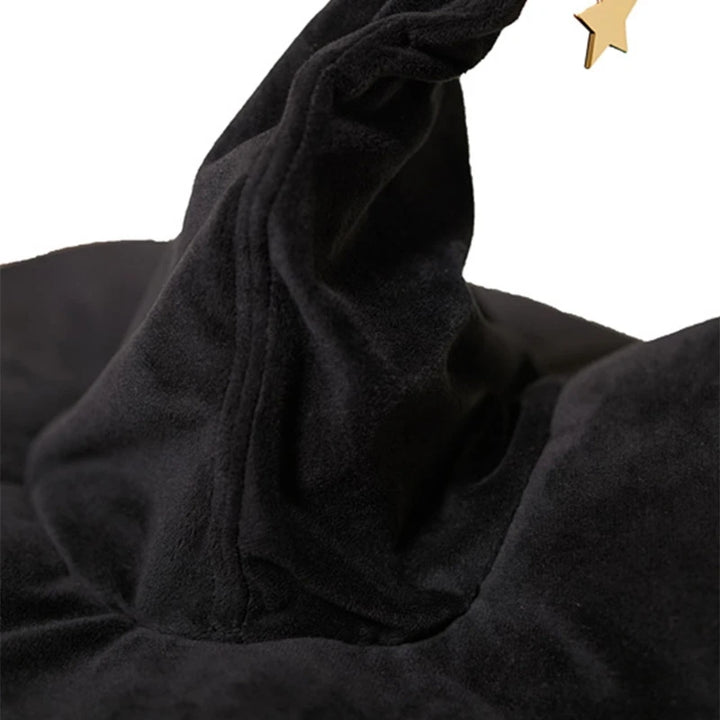 Women's Curved Cone Witch Hat Costume Accessory Women Sharp Pointed Witch Hat for Halloween Christmas Costume Party